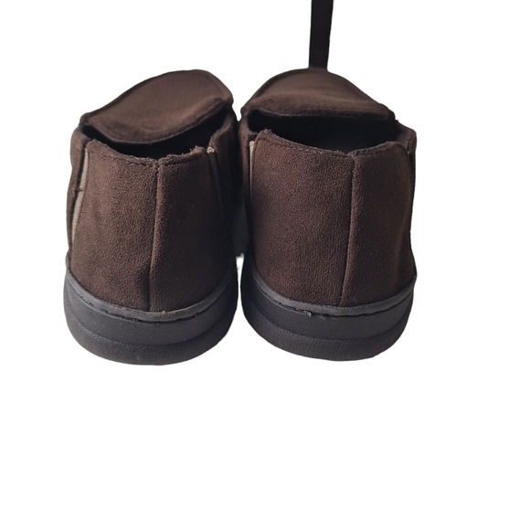 Dearfoam Mens Brown Comfy Memory Foam Cushion Slip On Moccasin Slippers Size 7-8 - Picture 4 of 9